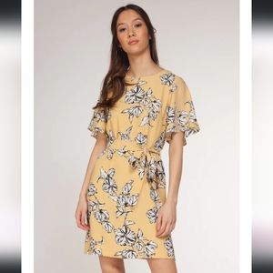 H&M Floral Dress with Tie Belt